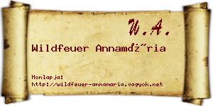 Wildfeuer Annamária névjegykártya