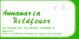 annamaria wildfeuer business card